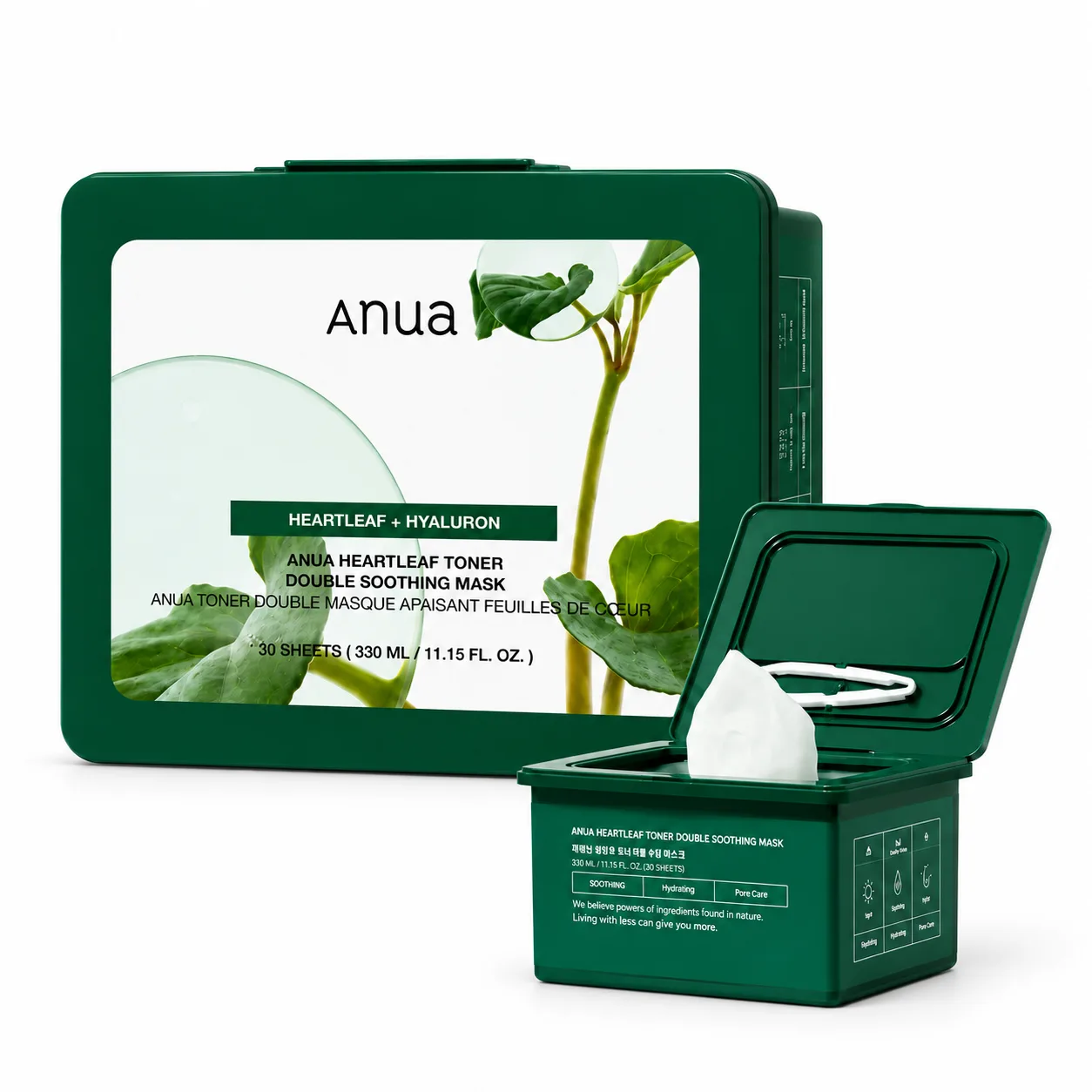 Anua Heartleaf Toner Double Soothing Mask 30 Sheets – 330ml